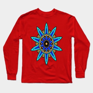 Funky Kaleidescope Flower Long Sleeve T-Shirt